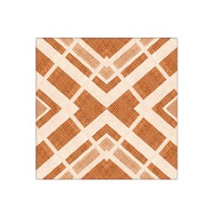 Fabric Textile Tan Beige Geometric Satin Bandana Scarf by Nexatart