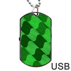 Fabric Textile Texture Surface Dog Tag Usb Flash (two Sides) by Nexatart