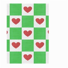 Fabric Texture Hearts Checkerboard Large Garden Flag (two Sides) by Nexatart