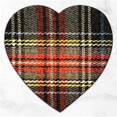 Fabric Texture Tartan Color Jigsaw Puzzle (heart) by Nexatart