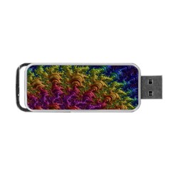 Fractal Art Design Colorful Portable Usb Flash (two Sides) by Nexatart