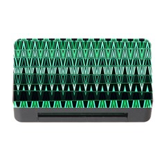 Green Triangle Patterns Memory Card Reader With Cf by Nexatart