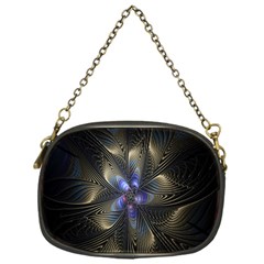 Fractal Blue Abstract Fractal Art Chain Purses (one Side)  by Nexatart