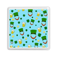 St  Patrick s Day Pattern Memory Card Reader (square)  by Valentinaart