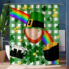 Lucky Irish Shower Curtain 60  X 72  (medium)  by Valentinaart