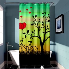 Love Sunrise Shower Curtain 36  X 72  (stall)  by Valentinaart