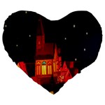 Market Christmas Light Large 19  Premium Heart Shape Cushions Front