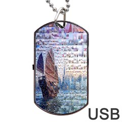 Hong Kong Travel Dog Tag Usb Flash (two Sides) by Nexatart