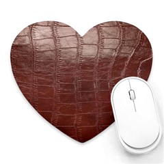 Leather Snake Skin Texture Heart Mousepads by Nexatart