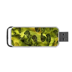 Olive Seamless Camouflage Pattern Portable Usb Flash (one Side) by Nexatart