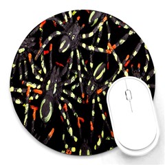 Spiders Colorful Round Mousepads by Nexatart