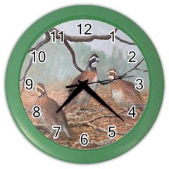 Bob White Quail Color Wall Clocks by digitaldivadesigns