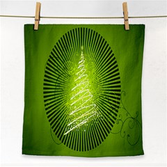 Vector Chirstmas Tree Design Face Towel by Nexatart