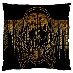 Virus Computer Encryption Trojan Large Cushion Case (one Side) by Nexatart