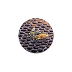 Worker Bees On Honeycomb Golf Ball Marker (4 Pack) by Nexatart