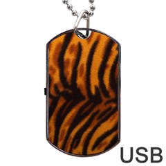 Animal Background Cat Cheetah Coat Dog Tag Usb Flash (two Sides) by Amaryn4rt