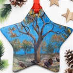 Turkeys Star Ornament (Two Sides) Back