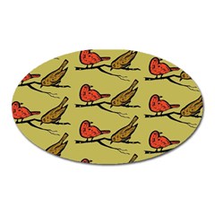 Bird Birds Animal Nature Wild Wildlife Oval Magnet by Amaryn4rt