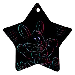 Easter Bunny Hare Rabbit Animal Star Ornament (two Sides) by Amaryn4rt