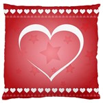 Postcard Banner Heart Holiday Love Large Flano Cushion Case (Two Sides) Front