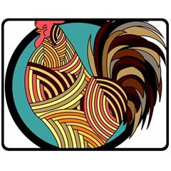 Rooster Poultry Animal Farm Double Sided Fleece Blanket (medium)  by Amaryn4rt