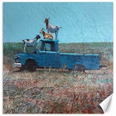 Goats On A Pickup Truck Canvas 16  X 16   by digitaldivadesigns