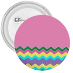 Easter Chevron Pattern Stripes 3  Buttons Front