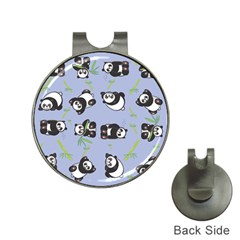 Panda Tile Cute Pattern Blue Hat Clips With Golf Markers by Amaryn4rt