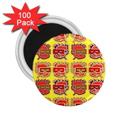 Funny Faces 2 25  Magnets (100 Pack)  by Amaryn4rt