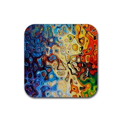 Background Structure Absstrakt Color Texture Rubber Coaster (square)  by Amaryn4rt