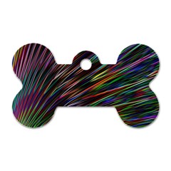 Texture Colorful Abstract Pattern Dog Tag Bone (two Sides) by Amaryn4rt