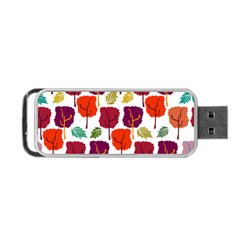 Tree Pattern Background Portable Usb Flash (two Sides) by Amaryn4rt