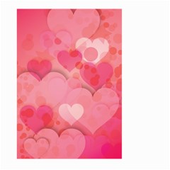 Hearts Pink Background Large Garden Flag (two Sides) by Amaryn4rt