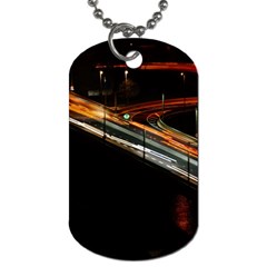 Highway Night Lighthouse Car Fast Dog Tag (one Side) by Amaryn4rt