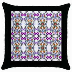 Floral Ornament Baby Girl Design Throw Pillow Case (black) by Amaryn4rt