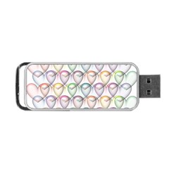 Valentine Hearts 3d Valentine S Day Portable Usb Flash (one Side) by Amaryn4rt