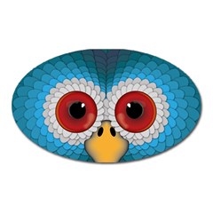 Bird Eyes Abstract Oval Magnet by Amaryn4rt