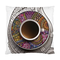 Ethnic Pattern Ornaments And Coffee Cups Vector Standard Cushion Case (two Sides) by Amaryn4rt