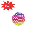 Colorful Rainbow Moroccan Pattern 1  Mini Magnet (10 pack)  Front