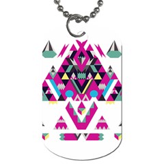 Geometric Play Dog Tag (one Side) by Amaryn4rt