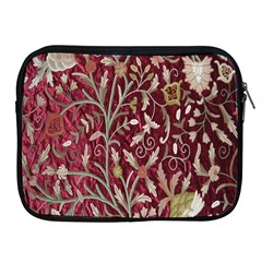 Crewel Fabric Tree Of Life Maroon Apple Ipad 2/3/4 Zipper Cases by Amaryn4rt