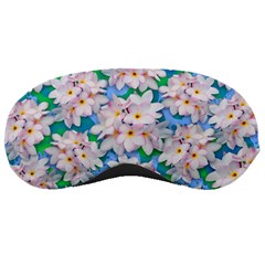 Plumeria Bouquet Exotic Summer Pattern  Sleeping Masks by BluedarkArt