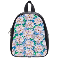 Plumeria Bouquet Exotic Summer Pattern  School Bags (small)  by BluedarkArt