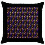 Seamless Prismatic Line Art Pattern Throw Pillow Case (Black) Front