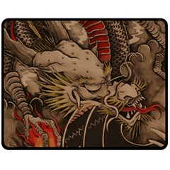 Chinese Dragon Double Sided Fleece Blanket (medium)  by Amaryn4rt