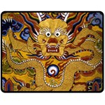 Chinese Dragon Pattern Double Sided Fleece Blanket (Medium)  58.8 x47.4  Blanket Back