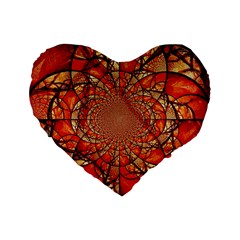 Dreamcatcher Stained Glass Standard 16  Premium Heart Shape Cushions by Amaryn4rt