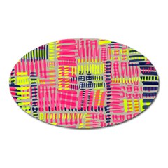 Abstract Pattern Oval Magnet by Simbadda