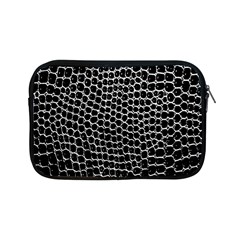 Black White Crocodile Background Apple Ipad Mini Zipper Cases by Simbadda