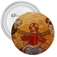 Gold Jesus 3  Buttons by boho